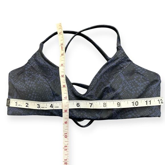 ATHLETA Women’s Navy Blue Black Snake Print Triangle Bikini Top Size Small Style - Picture 6 of 6